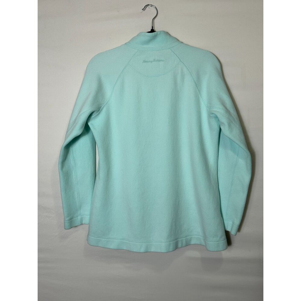 Tommy Bahama Women's New Aruba Full-Zip Jacket Size L Ribbed Knit Light Teal